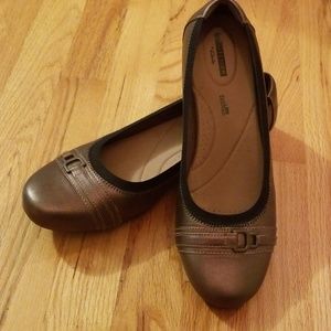 Clarks Kenzie Pewter Flat